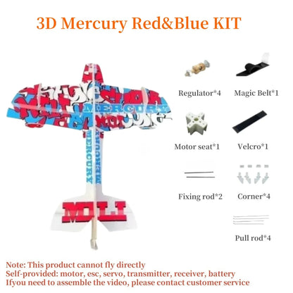 3D Mercury Fixed-Wing Aerobatic Magic Board RC Airplane DIY Kit