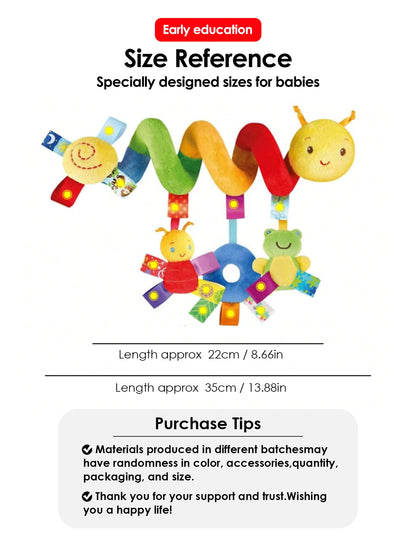 0-6 Months Colorful Label Bed and Hanging Comfort Toys for Infants, Crib and Car Seat