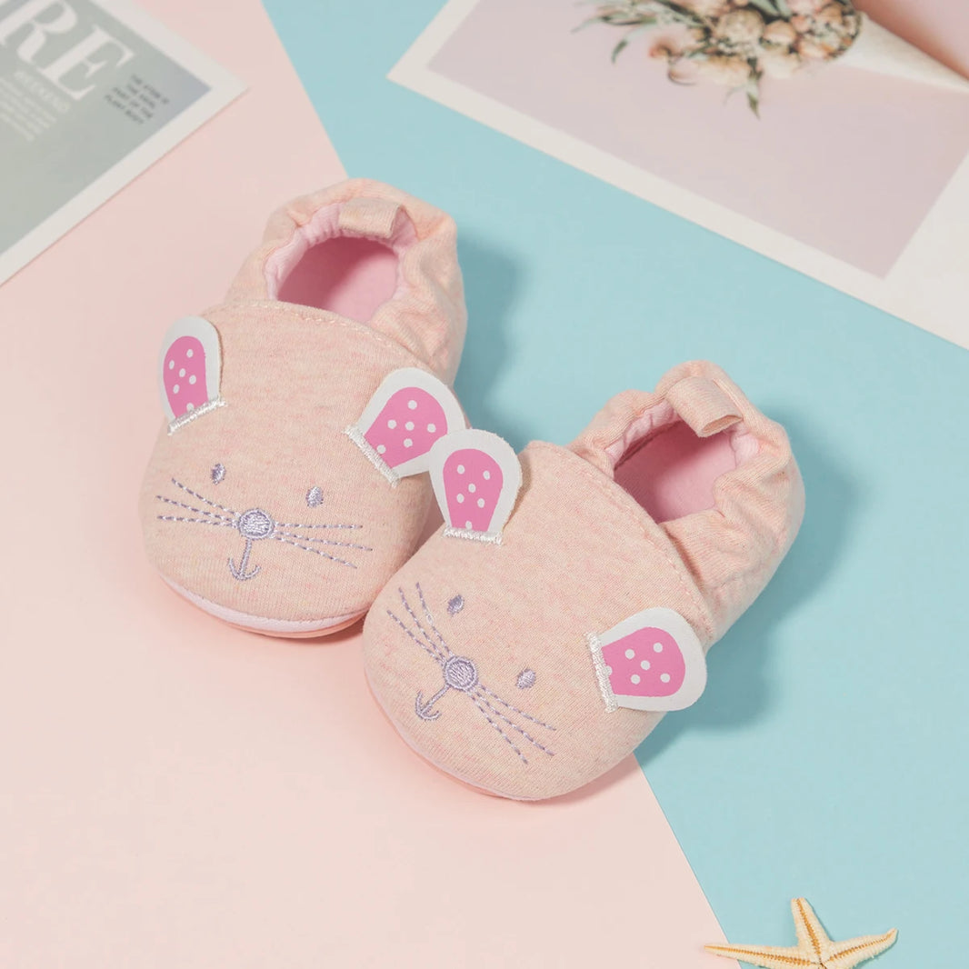 Baby Unisex Cotton Shoes – Cute Animal Bee Anti-Slip Soft Bottom First Walkers for Boys & Girls, Newborn Toddler Crib Shoes