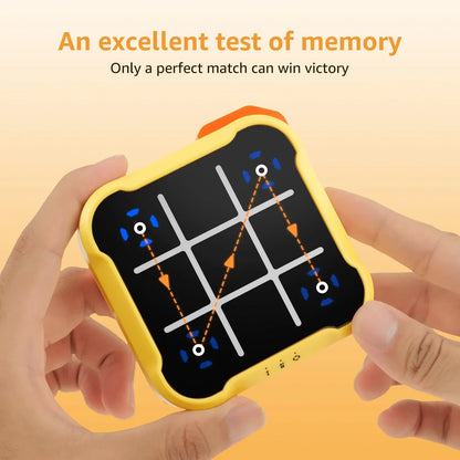 Electronic Tic Tac Toe Game - Noughts and Crosses, Memory Training Toy, Portable Travel Game for Kids & Adults