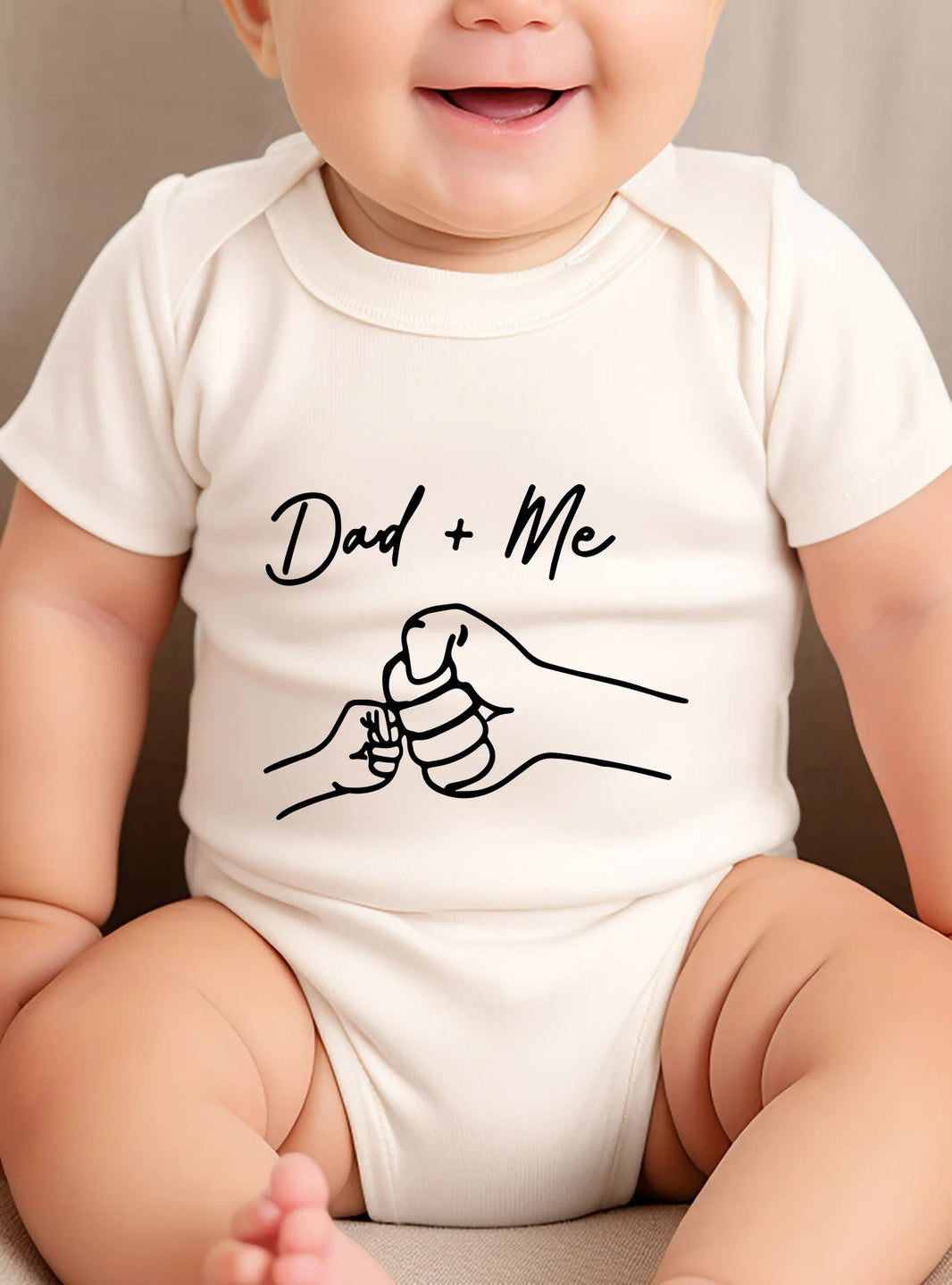 Dad and Me Baby Romper – Trendy Short Sleeve Bodysuit for Newborns, Infants & Toddlers – Unisex Baby Jumpsuit – High Quality