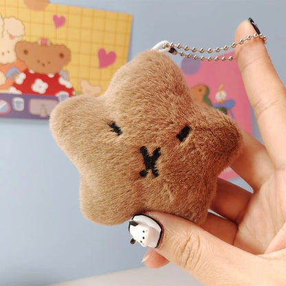 Soft Stuffed Capybara Plush Doll – Cartoon Bag, Backpack, and Car Keychain with Squeak Toy