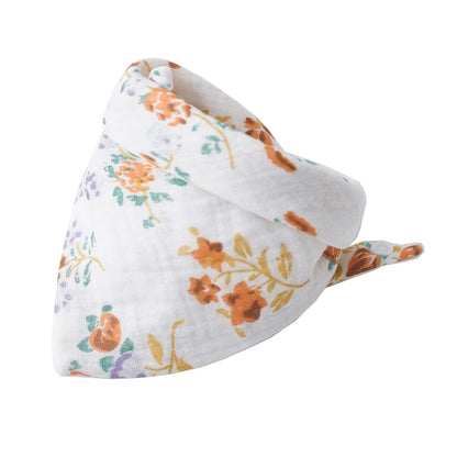 Baby Bandana Bibs | Muslin Drooling Bib for Infants 0-1 Year | High Absorbent Teething & Soothe Towel | Stylish Floral Design - Kidzy Market