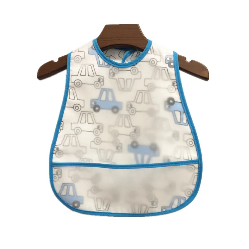 2023 New Cartoon Pattern EVA Waterproof Baby Bibs – Adjustable Feeding Apron with Pocket for Kids, Baby Burp Cloths - Kidzy Market
