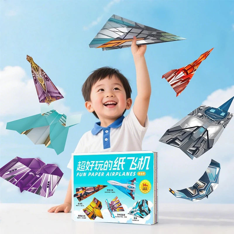 36PCS Creative Origami Paper Planes DIY Parent-Child Full Color Educational Toy