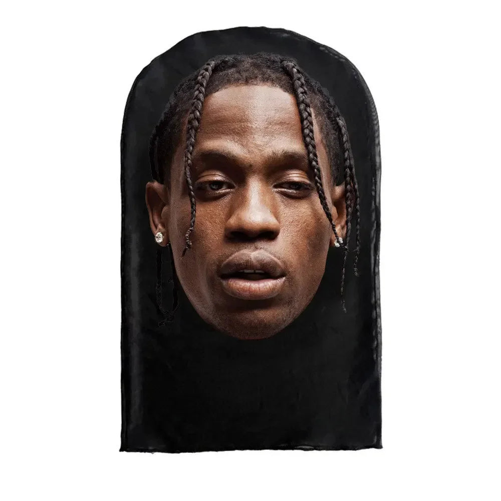 3D Printed Kanye-Style Elastic Mesh Full-Face Balaclava Mask – Unisex Cosplay & Hip Hop Headwear (1-Pack)