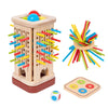 3-in-1 Wooden Stick & Tower Game - Montessori Arithmetic Toy for Early Education, Thinking & Parent-Child Play