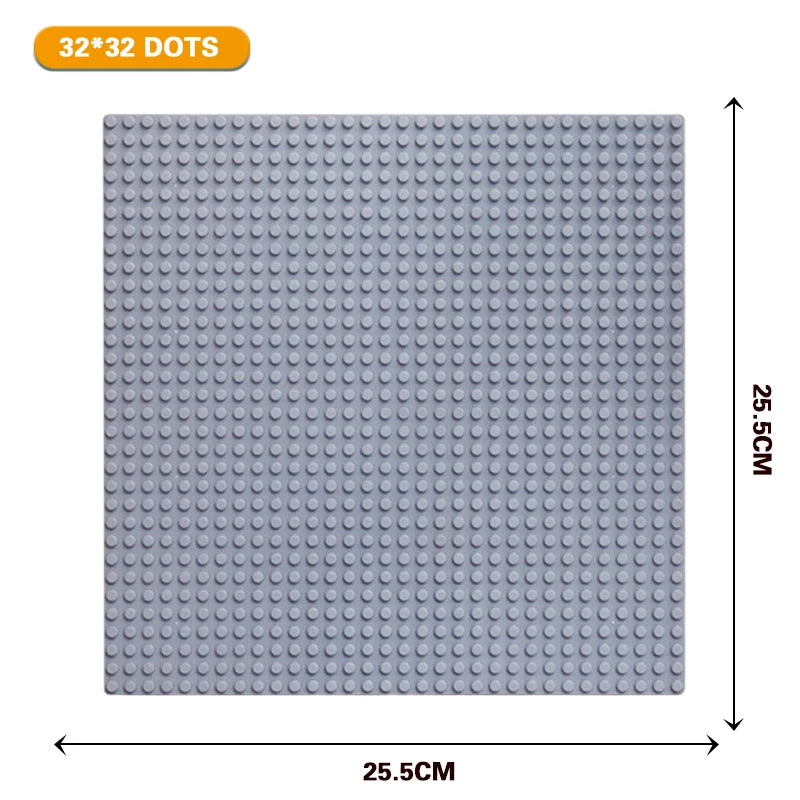 Classic Baseplates 32x32, 16x32, and 16x16 Dots – DIY Plastic Building Blocks Construction Toys