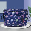 Black Stroller Organizer Bag Large Capacity Hanging Pram Diaper & Bottle Holder with Insulated Cup Holders