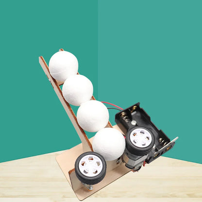 Electric Ball Pitching Machine Kit, DIY Science Toys for Kids, Educational Technology Project Model Gift