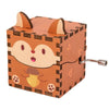 3D Wooden Music Box Color Print Puzzle Hand Crank Musical Cartoon Animal Ornament