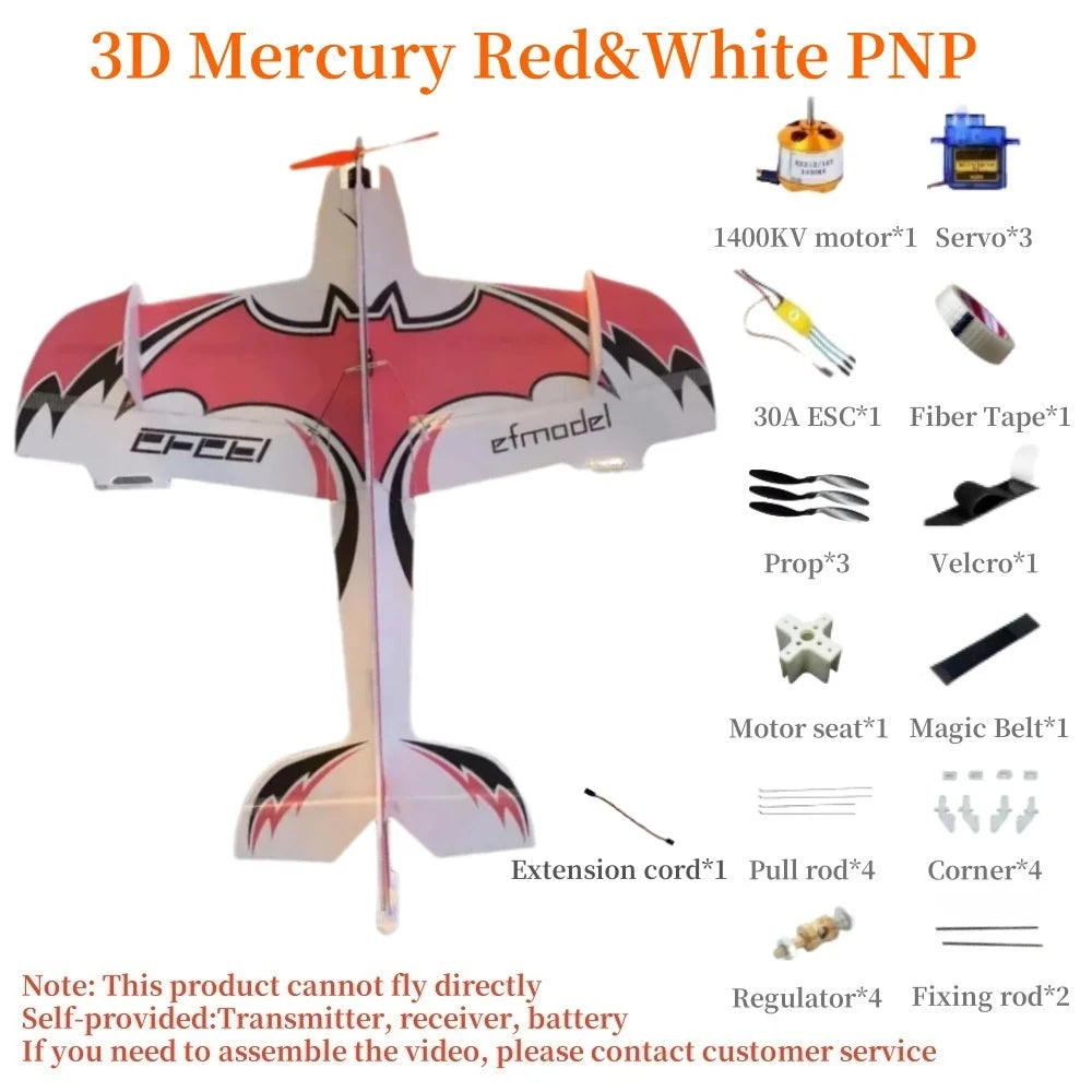 3D Mercury Fixed-Wing Aerobatic Magic Board RC Airplane DIY Kit