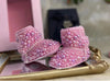 Dollbling Mommy & Daughter Custom Pearls Boots - Handmade Luxury Fur Infant Beaded Winter Booties