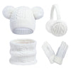 Unisex Kids’ Winter Accessory Set – Warm Hat, Scarf, Gloves & Earmuffs, Comfortable Multipurpose Winter Gear (Ages 3-10)
