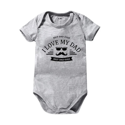 Popular "Mom+Dad=Me" Baby Romper – 100% Cotton Summer Onesie, Newborn Baby Clothes, Unisex Crawling Clothes, Comfortable and Cute