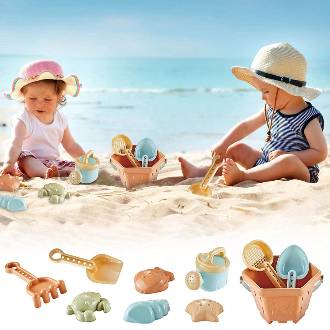 Baby Beach Toy Set With Plastic Shovels & Buckets — Outdoor Sand & Water Play For Kids