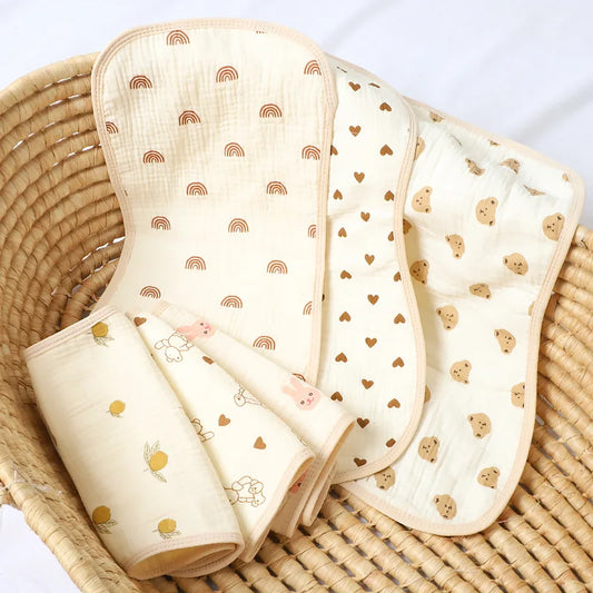 Newborn Baby Burp Towel | Six-Layer Gauze Waterproof Shoulder Pad Bib for Drool & Spitting Protection - Kidzy Market