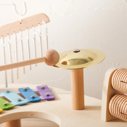 Baby Wooden Montessori Children's Xylophone Music Table Educational Aeolian Bells Musical Toy Newborn Birthday Gift