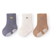 3 Pairs Newborn Baby Socks - Autumn Warm, Breathable Non-Slip Stockings | Solid Fashion Socken for Boys & Girls, Kids Clothes Accessories