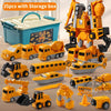 Magnetic Transforming Engineering Car Toy for Toddlers