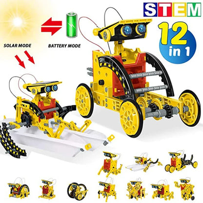12-in-1 Solar Robot Toy – DIY Science Experiment Building Kit for Kids