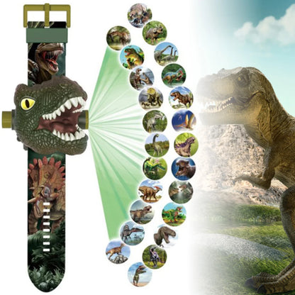 Kids Dinosaur Projection Watch – Cartoon Projector Wristwatch for Boys & Girls, Educational Flashing Toy