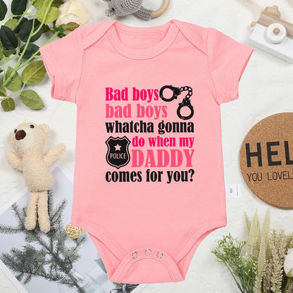 Baby Girl and Boy Bodysuit White Cotton Cozy Newborn Onesie Pajamas Cartoon Creative Cute Toddler Jumpsuit Multi Color Clothes