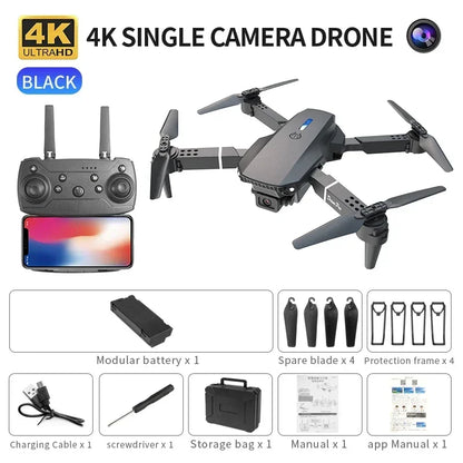 E88 Mini RC Drone with 4K HD Camera WiFi FPV Foldable Quadcopter for Kids Gift