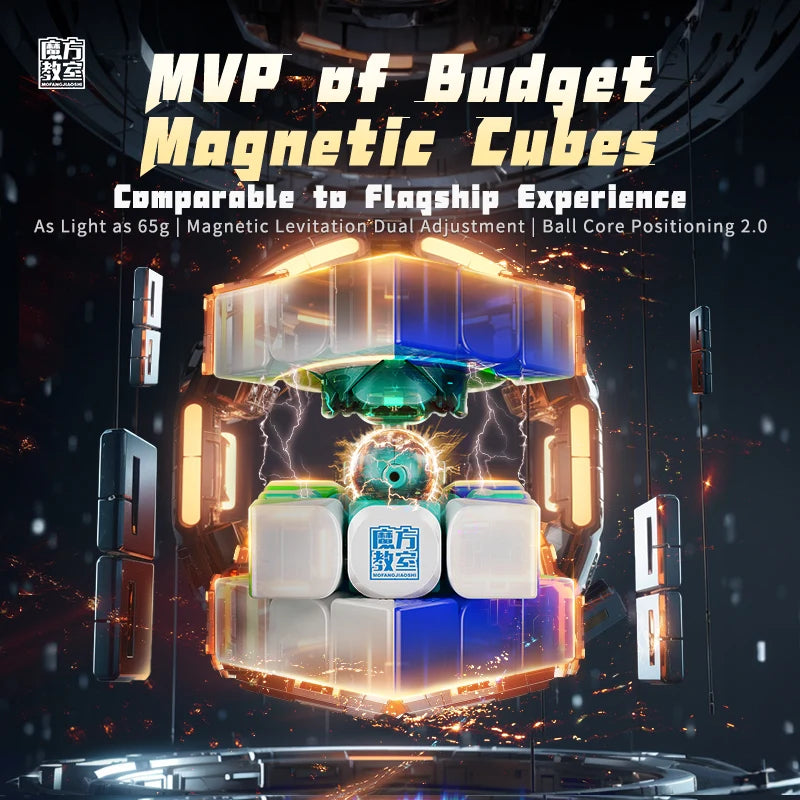 [CubeFun] MoYu RS3M V5 3x3x3 Magnetic Magic Cube, Ball Core, Professional Cubo Magico Speed Cube, Moyu Cubing Puzzle Toy