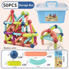Magnetic Constructor Blocks Set – Magnet Stick and Rod Building Toys for Kids, Montessori Educational Toy for Boys and Girls