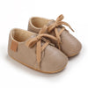 HAIZHIW Newborn Baby Boy & Girl Leather Shoes – Infant First Walkers, Non-Slip Rubber Toddler Retro Shoes (0-18M)