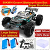 1:16 Brushless RC Drift Car with 80km/h Speed and LED Lights 4WD