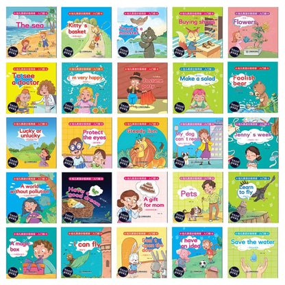 Kids English Word Learning Book Set – 40 Pocket Books for Early Reading and Montessori Teaching Aids