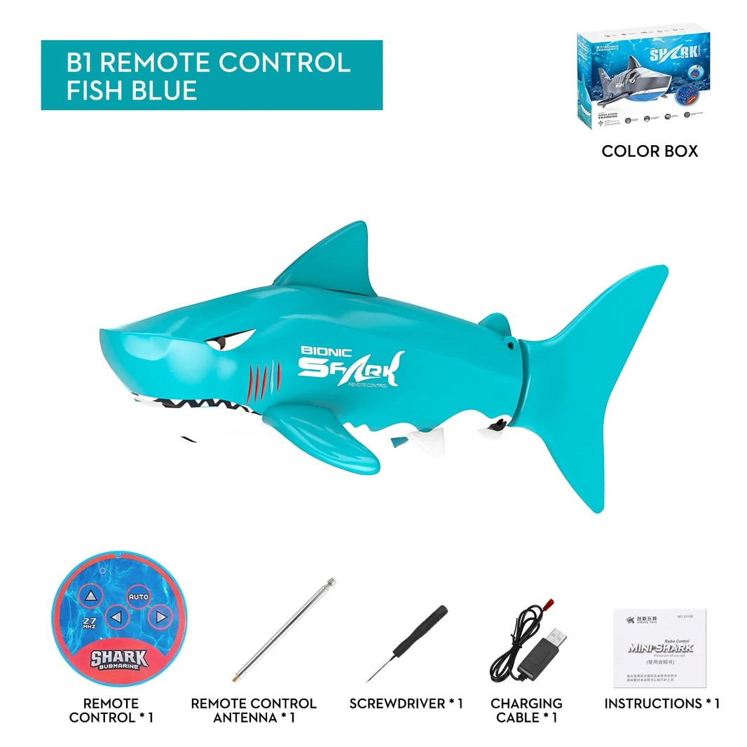RC Shark and Whale Toy – Electric Remote Control Dolphin Submarine for Pool and Bath