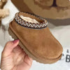 Kids Winter Fur Slippers Classic Ankle Snow Boots Warm Slip-On Shoes