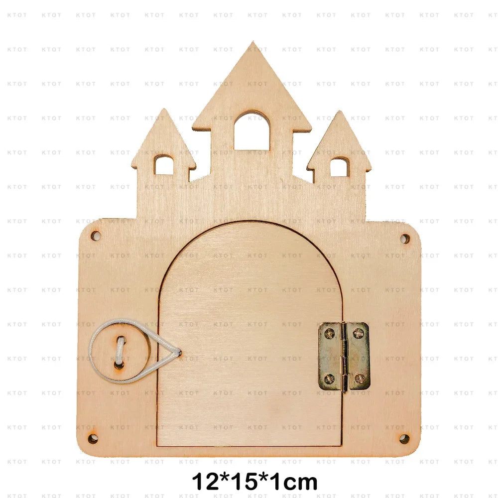 Montessori Busy Board DIY Accessories – Learning and Educational Components, Wooden Parts for Baby Activity Board Games
