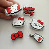 MINISO Hello Kitty 6-Pack Detachable PVC Bowknot Shoe Charms - Cartoon Shoe Decorations for Shoes, Backpacks & Wristbands