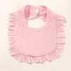 Newborn Baby Bibs & Burp Cloths | Solid Color Toddler Bandana Feeding Bibs, Ruffle Saliva Towel for Drool, Baby Accessories - Kidzy Market
