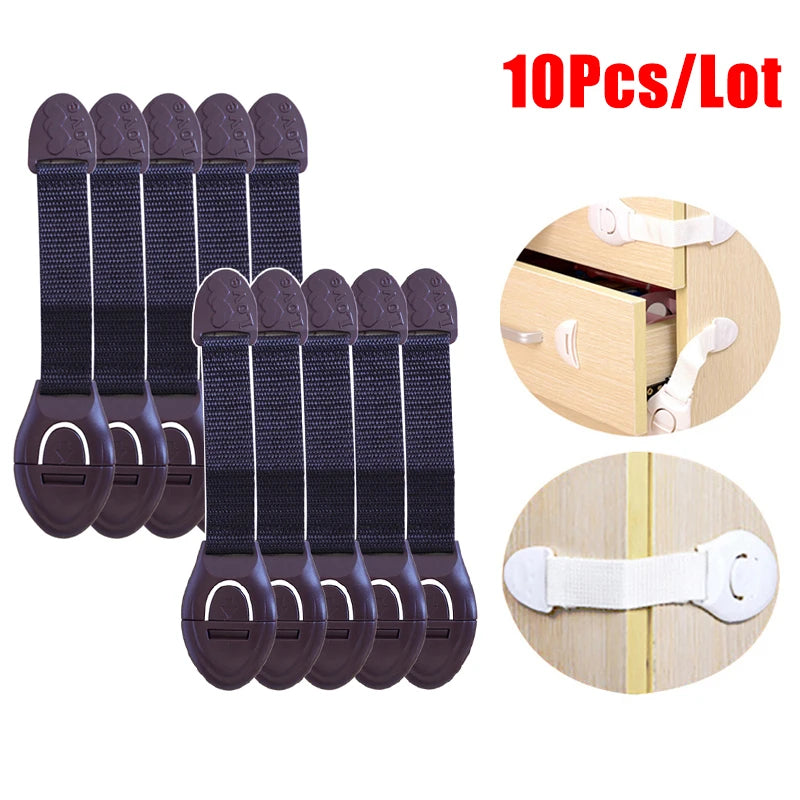 1-20PCS Child Safety Lock Baby Safety Protection Drawer Door Cabinet Lock Plastic Protection Kids Safety Door Lock