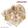 3D Wooden Puzzle DIY Mechanical Model, Manual Assembly Building Kit, Marble Run Set with 4 Balls, Toy for Adults & Kids Gifts