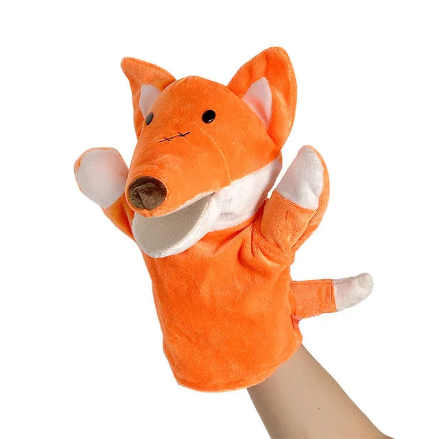 Soft Plush Horse Hand and Finger Puppet, Cartoon Toy for Kids Party Decoration