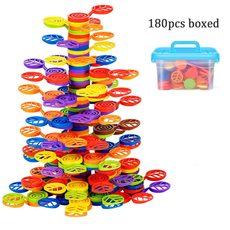 Rainbow Balance Tree Stacking Blocks Montessori Fine Motor Toy