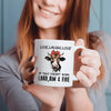 Funny 11 oz (320 ml) Ceramic Coffee Mug - It's Fine I'm Fine Everything Is Fine Colorful Poor Cat Drinkware - Home & Birthday Gift