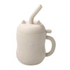 1pc Baby Silicone Straw Cup - BPA-Free, Portable Snack Container, Leakproof Kids Learning Drink Cup & Feeding Cup