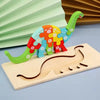 Montessori Wooden Animal Puzzles for Toddlers Ages 2-6 – 3D Jigsaw Tangram Board (3.9 x 8.5 in / 10 x 21.5 cm)