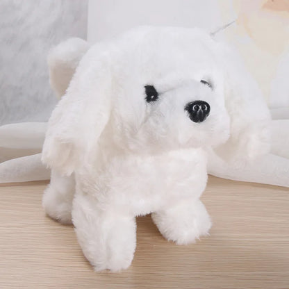 Intelligent Simulation Electric Pet Robot Dog Plush Toy with Wagging, Barking, and Walking Functions, Interactive Gift