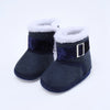 Winter Baby Snow Boots Plus Velvet Soft Sole Booties with Pompom for Indoor Walking