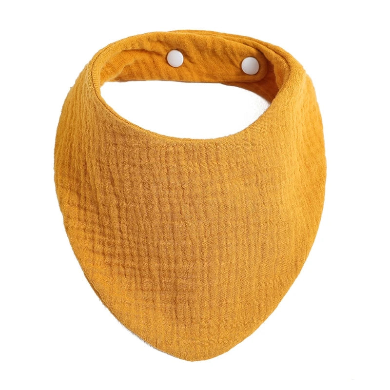 Organic Cotton Baby Bibs | Muslin Scarf Bandana Burp Cloth for Boys & Girls | Absorbent Triangle Gauze Feeding Bibs - Kidzy Market