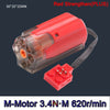 Technical MOC Micro Motor Kit – RC Power Functions Accessories for DIY Car Building Blocks