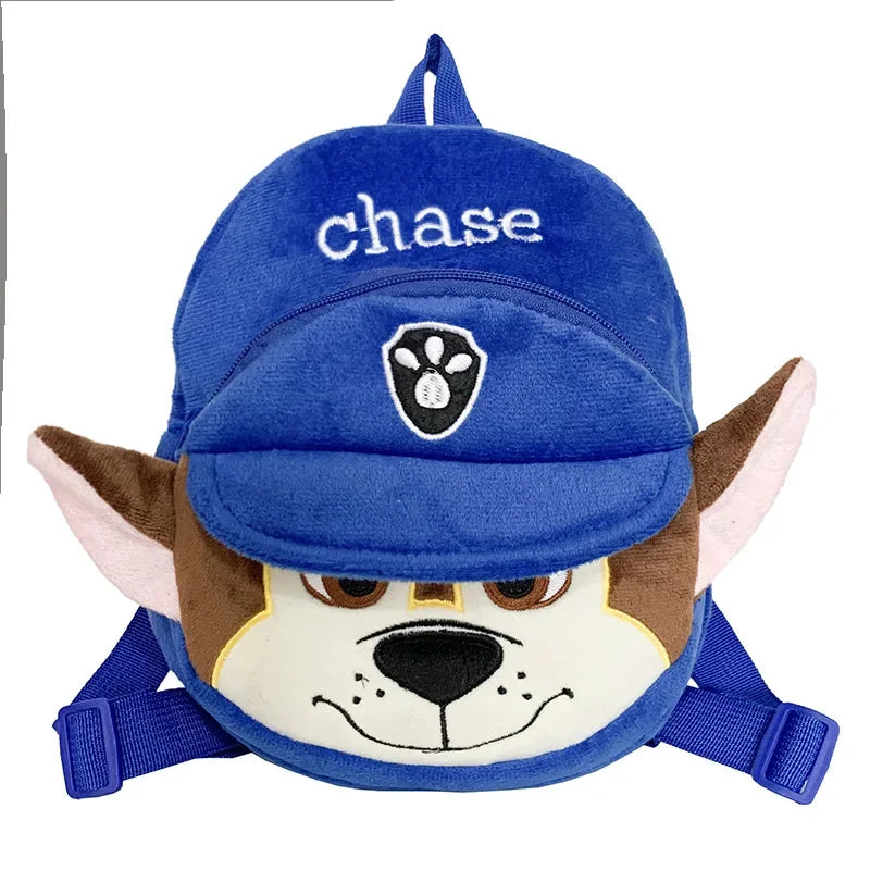 Paw Patrol Plush Backpack – Cartoon Puppy Dog Skye, Chase, and Marshall School Bag for Kids